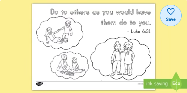 Luke 6:31 Coloring Page | Lesson Plan